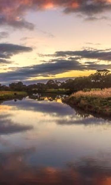 Image features the Werribee River in Wyndham, Australia.